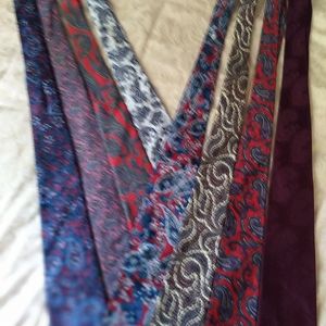 Paisley silk and polyester ties